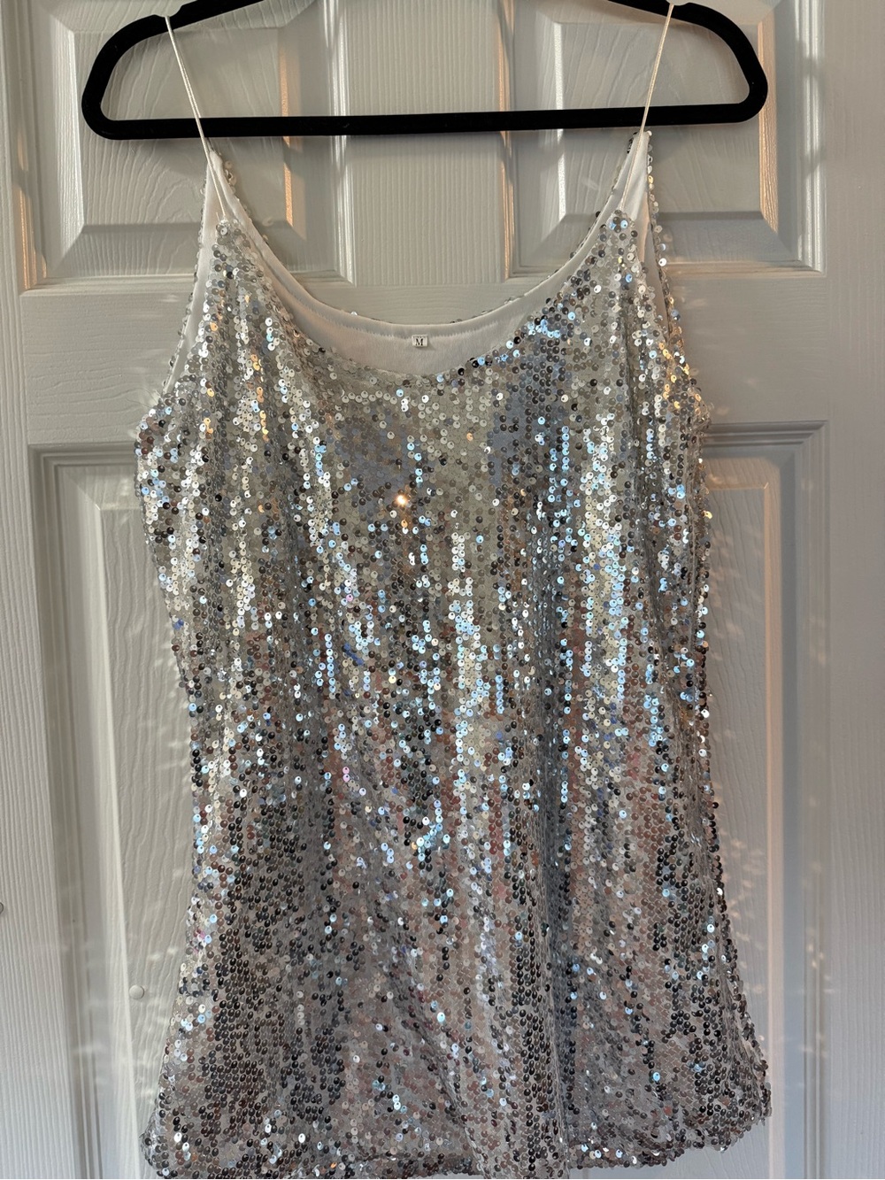 Silver Sequin Mini Dress